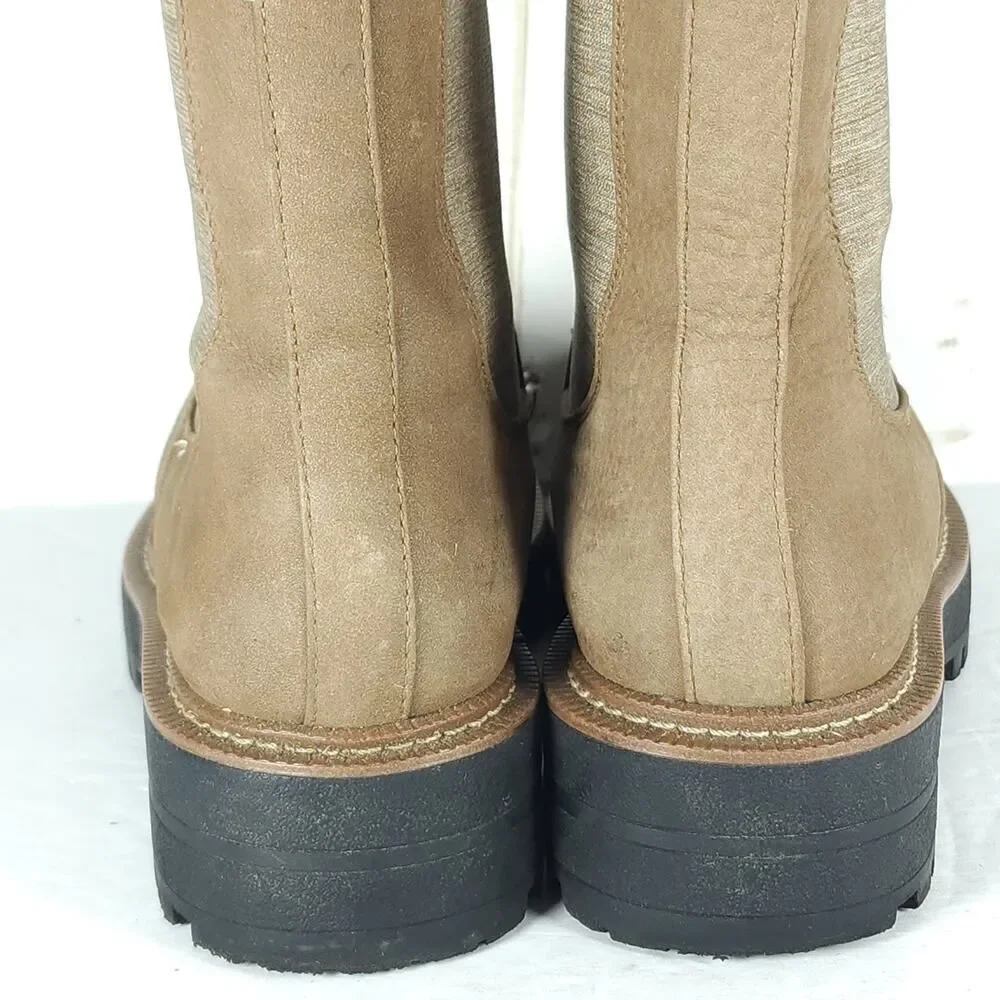 Sam Edelman Women's LAGUNA US9 Leather Tabaco Brown Lined Ankle Chelsea Boots